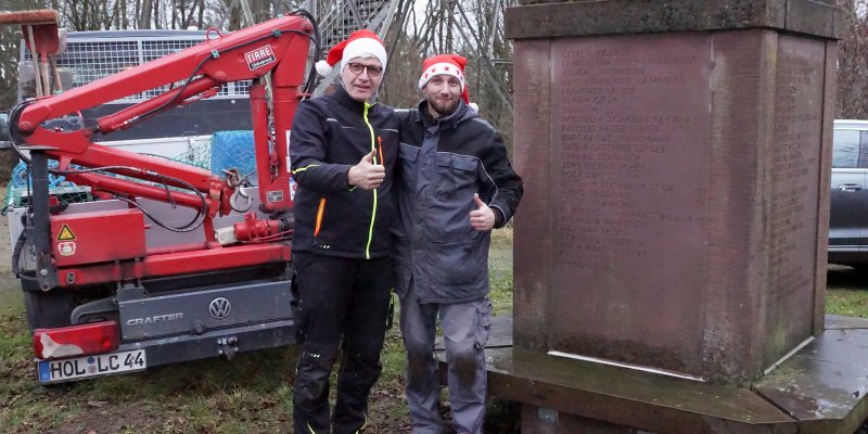 Vandalismus auf dem Kellberg und ein ehrenamtliches Weihnachtsgeschenk an die Stadtoldendorfer