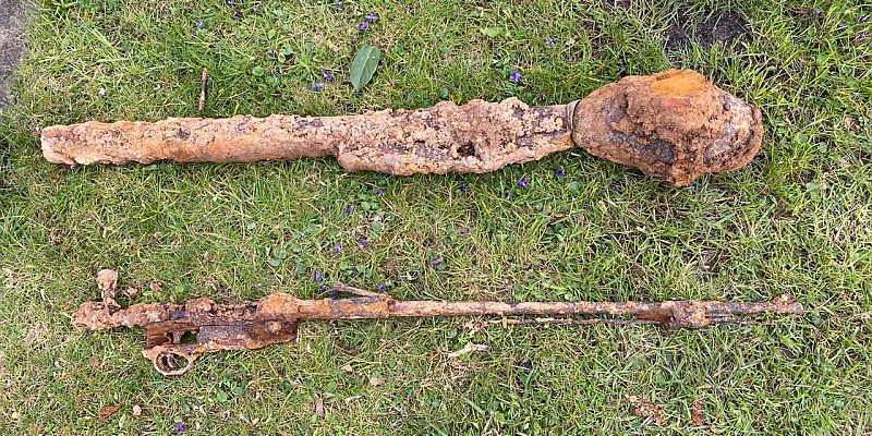 Baggerarbeiten führen zum Auffinden einer Panzerfaust aus dem 2. Weltkrieg