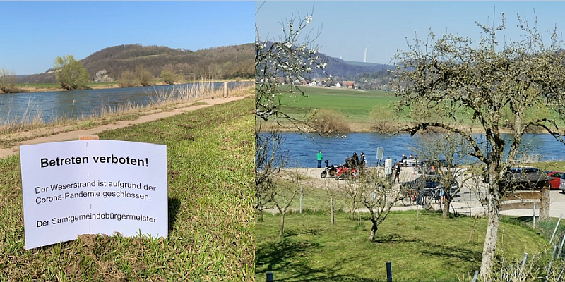 Samtgemeinde greift durch: Weserstrand in Reileifzen mit sofortiger Wirkung gesperrt!