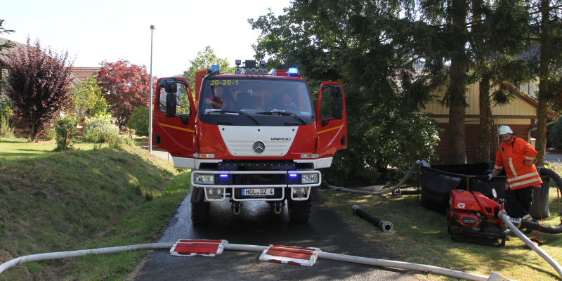 Großes Übungsszenario der Feuerwehren in Breitenkamp