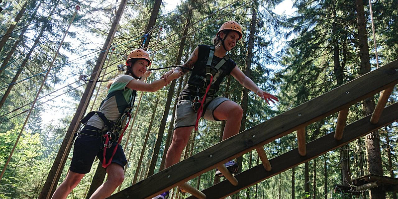 Seit heute neues Highlight im TreeRock-Park: zwei neue Parcours laden zum Klettern ein