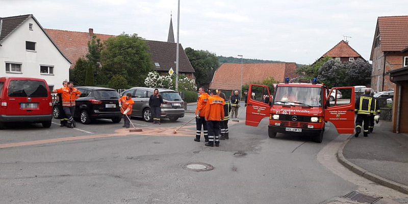 Ölspur, die auf dem Rückweg entdeckt worden ist.