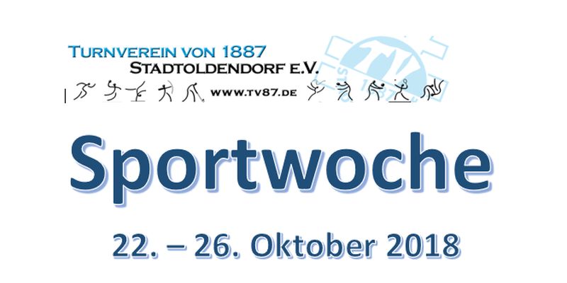 Sportwoche beim TV 87 Stadtoldendorf startet ab 22. Oktober