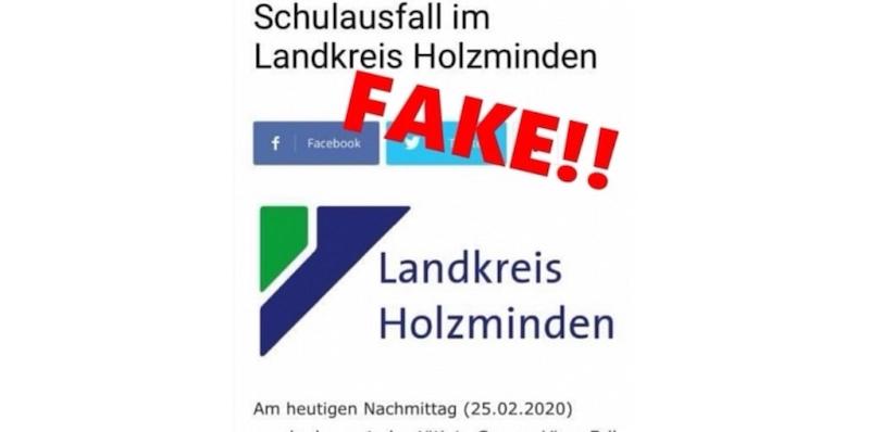 Achtung Falschmeldung: Kein Schulausfall im Landkreis Holzminden 